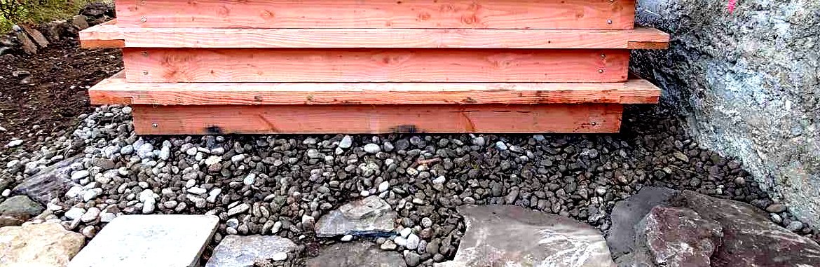 Phyto roseaux hors-sol, réalisation de la structure avec du Douglas en forme de L